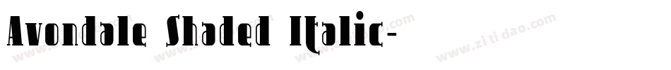 Avondale Shaded Italic字体转换